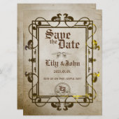 カスタマイズ可能な中世ファンタジー 招待状 (正面/裏面)