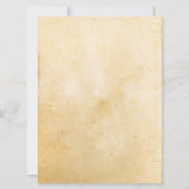 カスタマイズ可能な中世古い紙 招待状 (裏面)