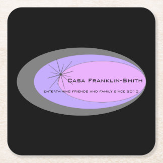 カスタマイズ可能な中世紀モダン スクエアペーパーコースター