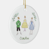 カスタマイズ可能な中国のナツクラッカー/雪/パーティーガール セラミックオーナメント (右)