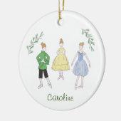 カスタマイズ可能な中国のナツクラッカー/雪/パーティーガール セラミックオーナメント (左)