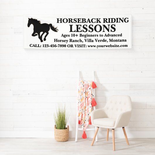 カスタマイズ可能な乗馬のレッスン旗の印 横断幕 (インサイチュ)