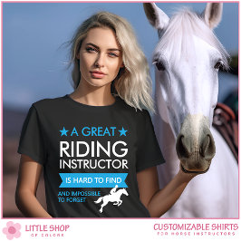 カスタマイズ可能な乗馬インストラクター Tシャツ