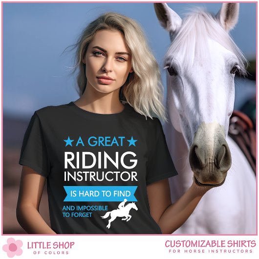 カスタマイズ可能な乗馬インストラクター Tシャツ