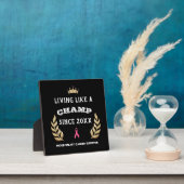 カスタマイズ可能な乳がん生存者の葉月桂樹 フォトプラーク (インサイチュ)