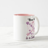 カスタマイズ可能な乳癌の生存者のマグ ツートーンマグカップ (正面右)