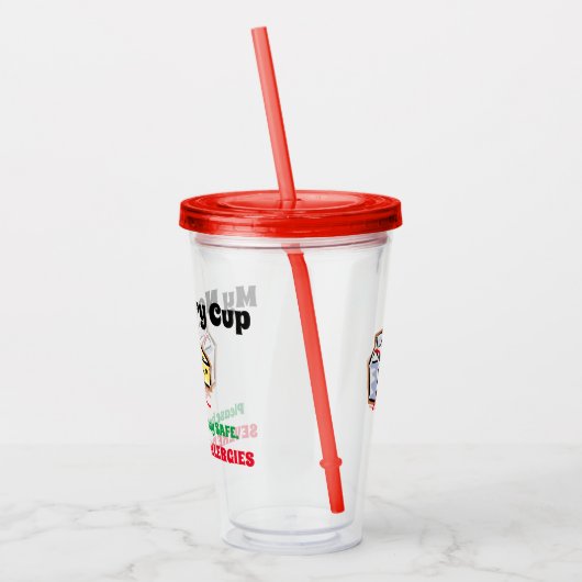 カスタマイズ可能な乳製品アレルギーカップ アクリルタンブラー (左)