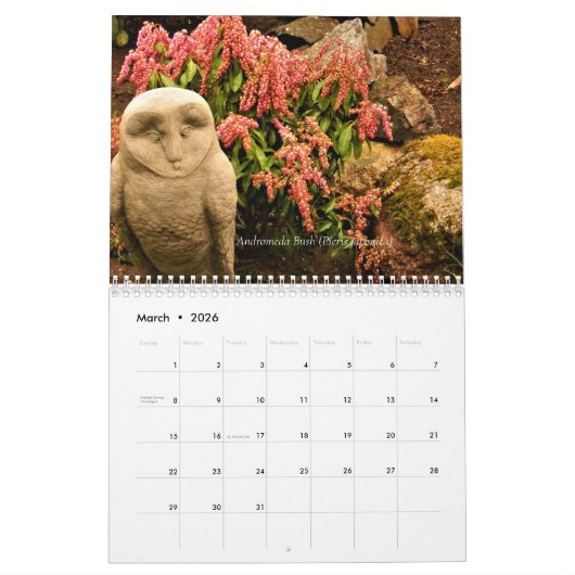 カスタマイズ可能な予定表の写真と文字の追加 カレンダー (3月 2026)