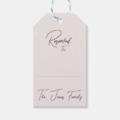 カスタマイズ可能な予約ラベル ギフトタグ (正面)