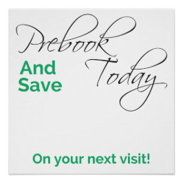 カスタマイズ可能な事前予約の通知 ポスター