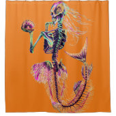 カスタマイズ可能な人魚の骨組シャワー・カーテン シャワーカーテン (正面)