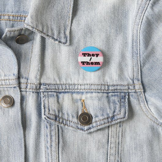 カスタマイズ可能な代名詞 トランスジェンダー Pride バッジ (インサイチュ)