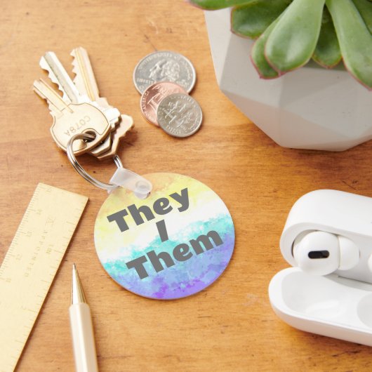 カスタマイズ可能な代名詞Boho Genderfaunプライドフラグ キーホルダー (デスク)