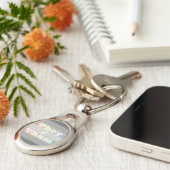 カスタマイズ可能な代名詞Demofluidプライドフラグ キーホルダー (側面)