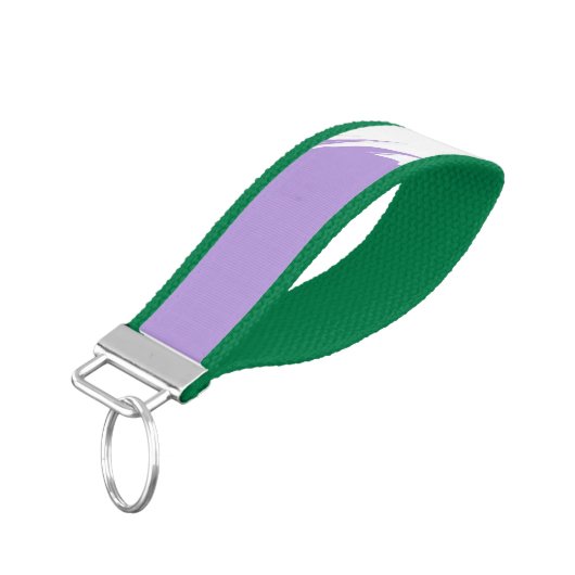 カスタマイズ可能な代名詞Genderqueerプライドフラグ リストバンドキーホルダー (アングル下)