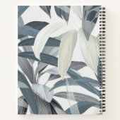 カスタマイズ可能な件名 – 青いCordyline Friticosa ノートブック (裏面)