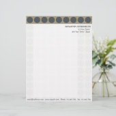 カスタマイズ可能な任意のカラー水玉模様パターンラテ レターヘッド (スタンド正面)