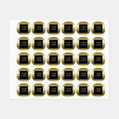 カスタマイズ可能な企業のビジネスロゴデザイン金ゴールド ラベル (シート)