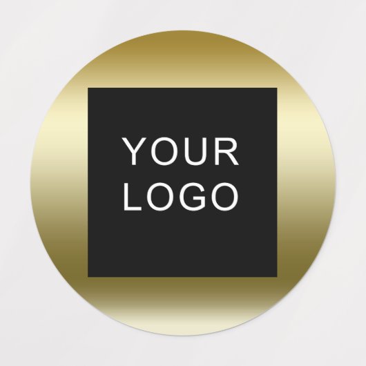 カスタマイズ可能な企業のビジネスロゴデザイン金ゴールド ラベル (デザイン2)
