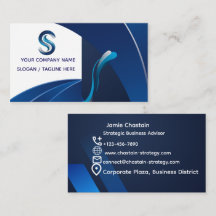 カスタマイズ可能な企業ビジネスカード | ネイビーブルー