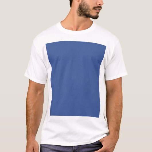 カスタマイズ可能な企業ブルーTシャツ Tシャツ (正面)