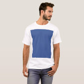 カスタマイズ可能な企業ブルーTシャツ Tシャツ (正面フル)