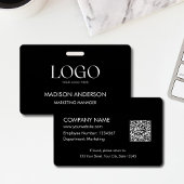 カスタマイズ可能な企業ロゴ モダンID バッジ