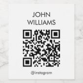 カスタマイズ可能な企業展示会オープニングQRコード ワインラベル (シングルラベル)