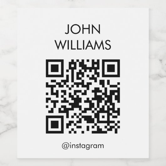 カスタマイズ可能な企業展示会オープニングQRコード ワインラベル (シングルラベル)