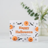カスタマイズ可能な企業 ハッピーハロウィン かわいい シーズンポストカード (スタンド正面)