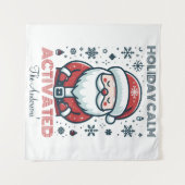 カスタマイズ可能な休日の穏やかなサンタ – クリスマスデコール タペストリー (正面(横))