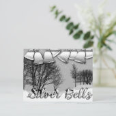 カスタマイズ可能な休日はがきシルバーベル シーズンポストカード (スタンド正面)