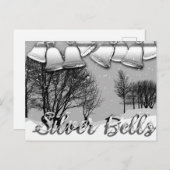 カスタマイズ可能な休日はがきシルバーベル シーズンポストカード (正面/裏面)