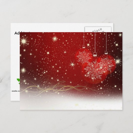 カスタマイズ可能な休日テンプレート シーズンポストカード (正面/裏面)