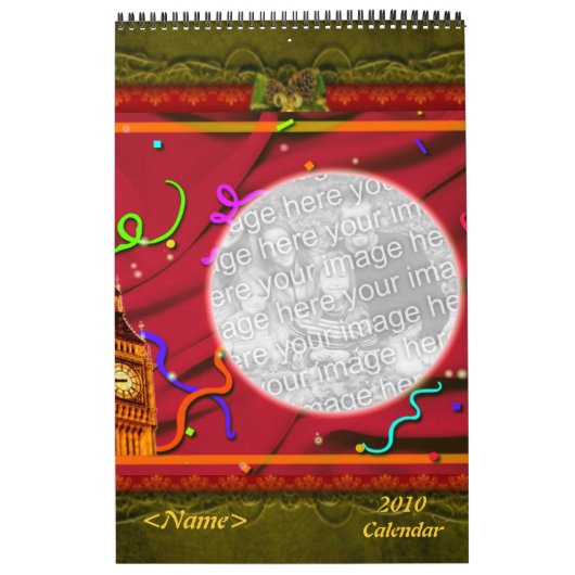 カスタマイズ可能な休日フォトフレーム2010カレンダー カレンダー (カバー)