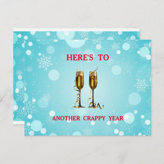 カスタマイズ可能な休日応援シャンパンおもしろいフルート ポストカード (正面/裏面)