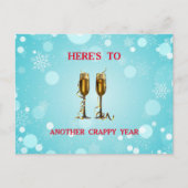 カスタマイズ可能な休日応援シャンパンおもしろいフルート ポストカード (正面)