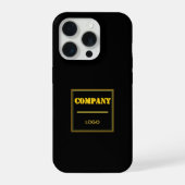 カスタマイズ可能な会社の黒のモダンなビジネスデザイン iPhoneケース (裏面)