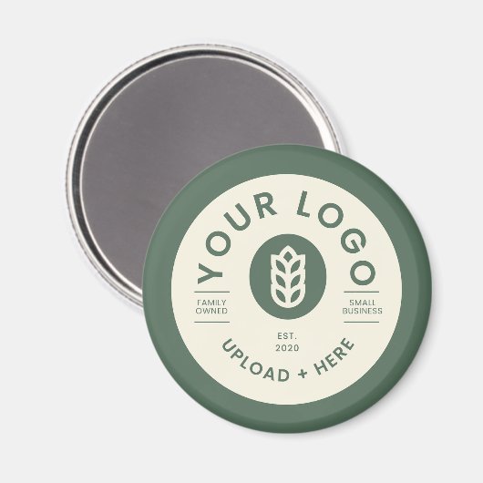 カスタマイズ可能な会社ロゴSage Green マグネット (正面/裏面)