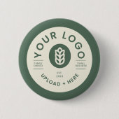 カスタマイズ可能な会社ロゴSage Green 缶バッジ (正面)