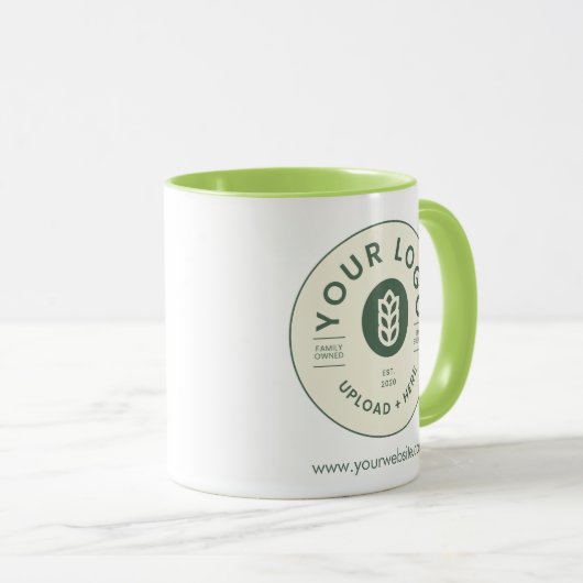 カスタマイズ可能な会社ロゴWebサイトMag マグカップ (正面右)