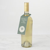 カスタマイズ可能な会社ロゴWebサイトSage Green ボトルネックタグ (アングル)