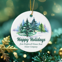カスタマイズ可能な会社名入りクリスマスの幸せな休日