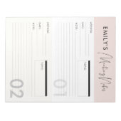 カスタマイズ可能な会議メモメモプランナーメモ ノートパッド (正面)