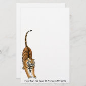 カスタマイズ可能な伸張のベンガルトラの文房具 便箋 (正面/裏面)