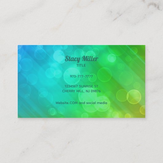 カスタマイズ可能な住宅清掃名刺ロゴ 名刺 (裏面)