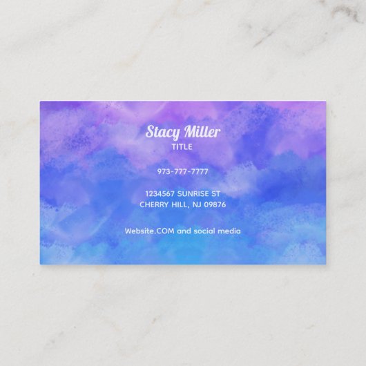 カスタマイズ可能な住宅清掃名刺 名刺 (裏面)