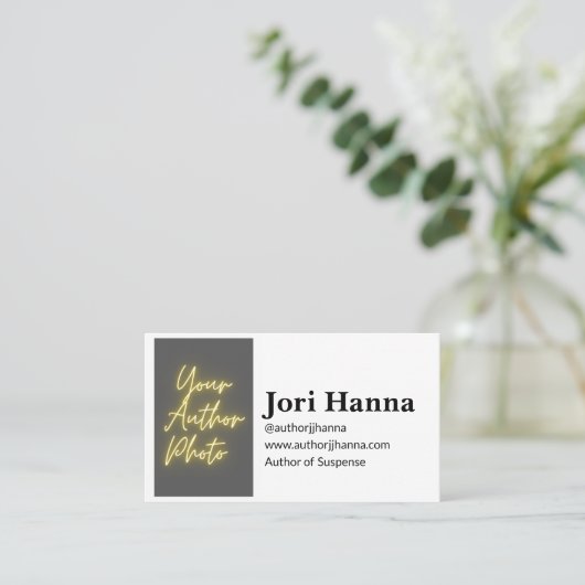 カスタマイズ可能な作家4冊のブック名刺 名刺 (スタンド正面)