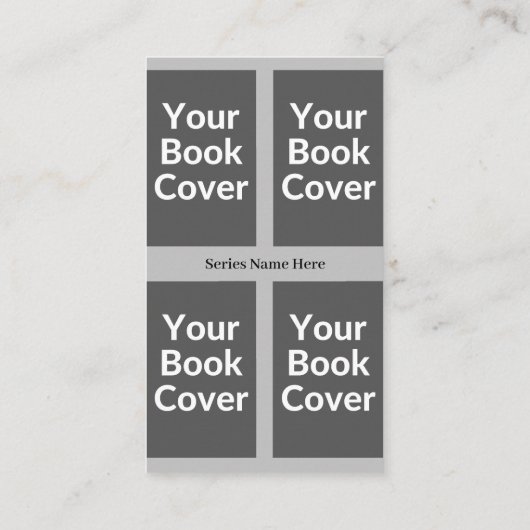 カスタマイズ可能な作家4冊のブック名刺 名刺 (裏面)