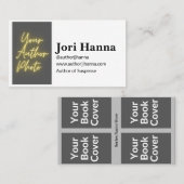 カスタマイズ可能な作家4冊のブック名刺 名刺 (正面/裏面)